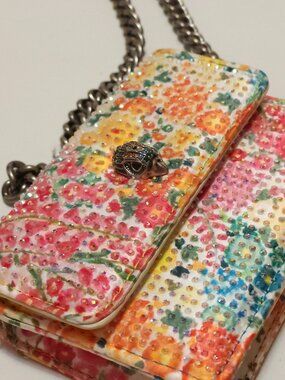 KURT GEIGER Floral Couture micro Kensington bag